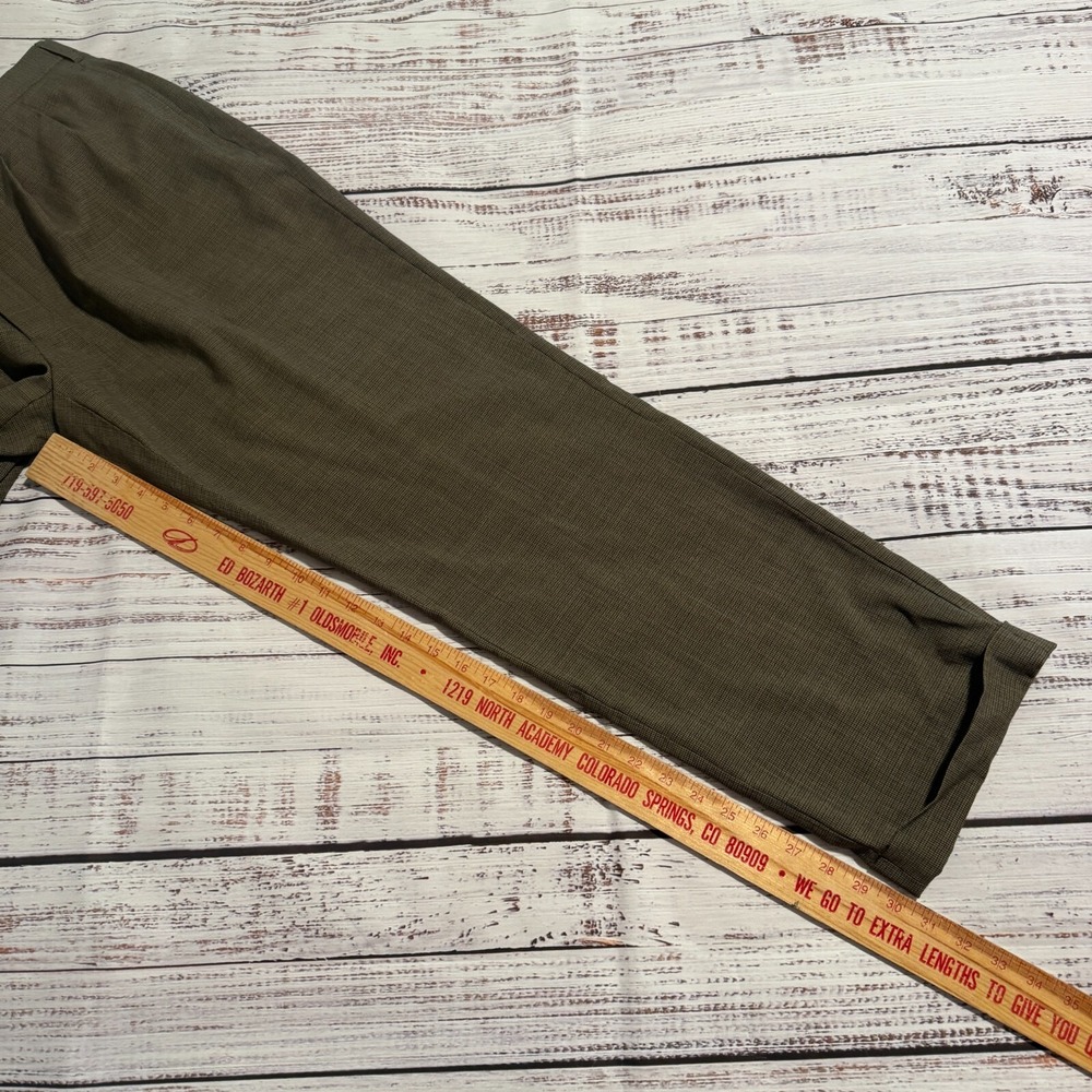 VTG Tommy Hilfiger Dress Pants Brown Green‎ Cuffed Men's Size 36x34 (Fits 34x30) - Picture 11 of 16